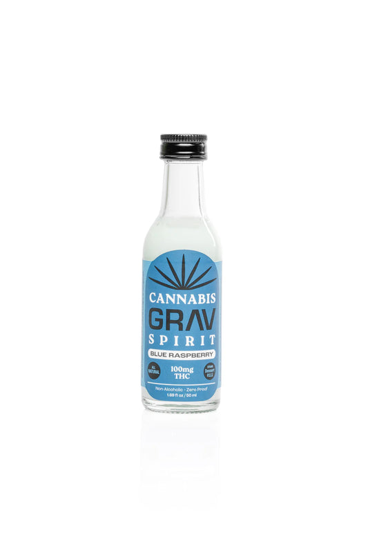 Grav Cannabis Spirit - Blue Raspberry Mini Shooter Bottle
