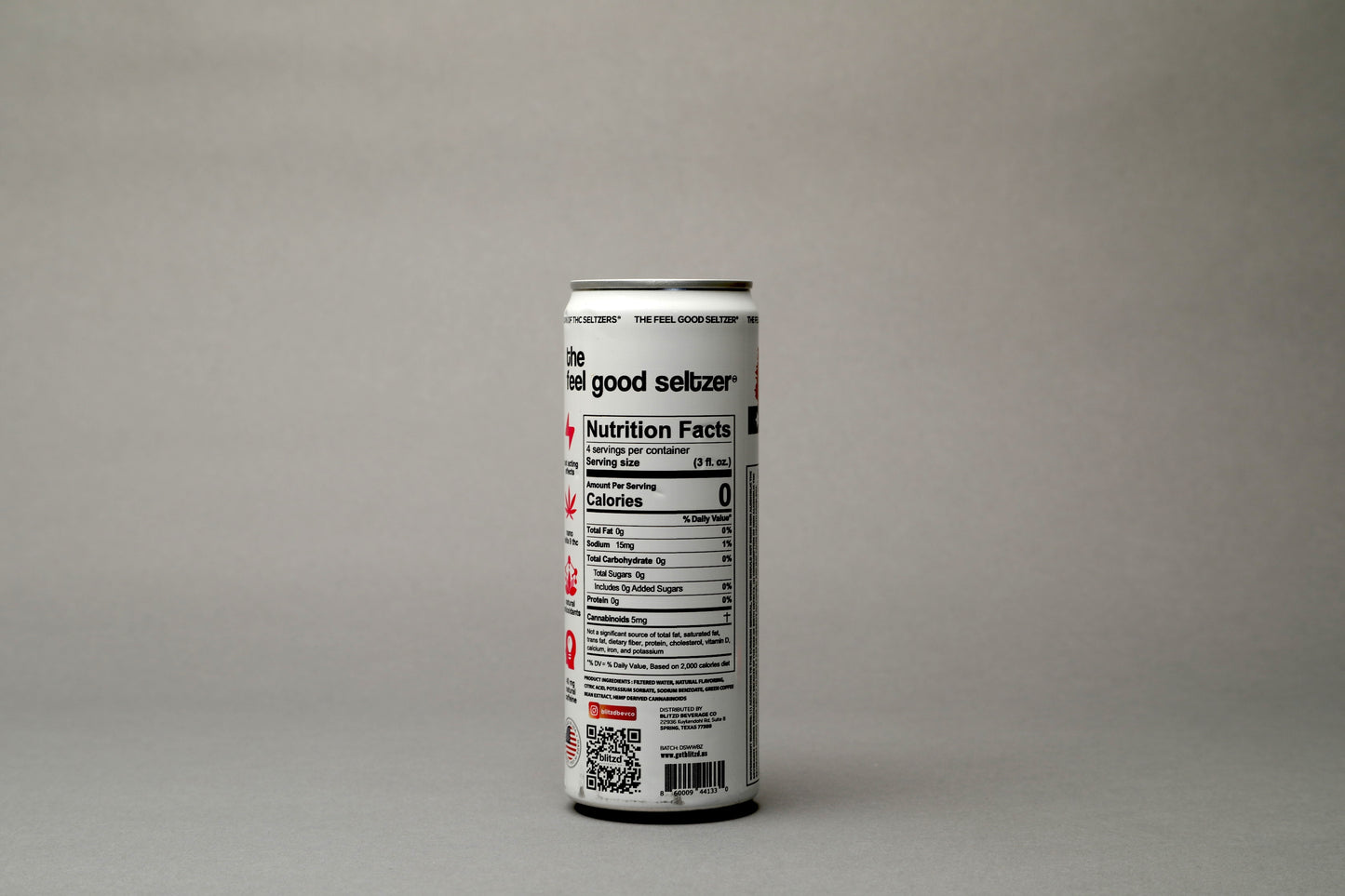 Blitzd  Seltzer - Watermelon - Single can