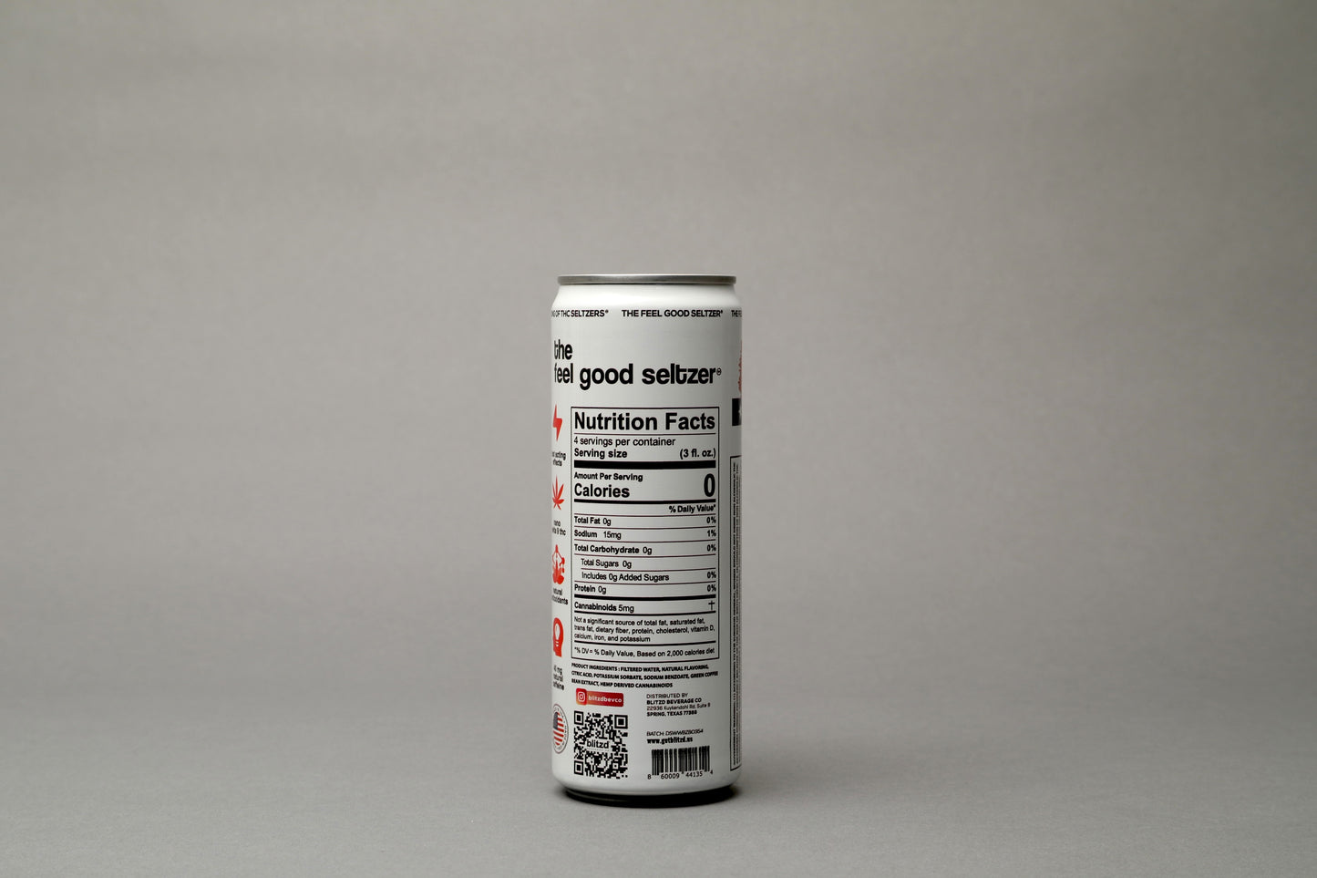Blitzd Seltzer - Blood Orange - Single Can
