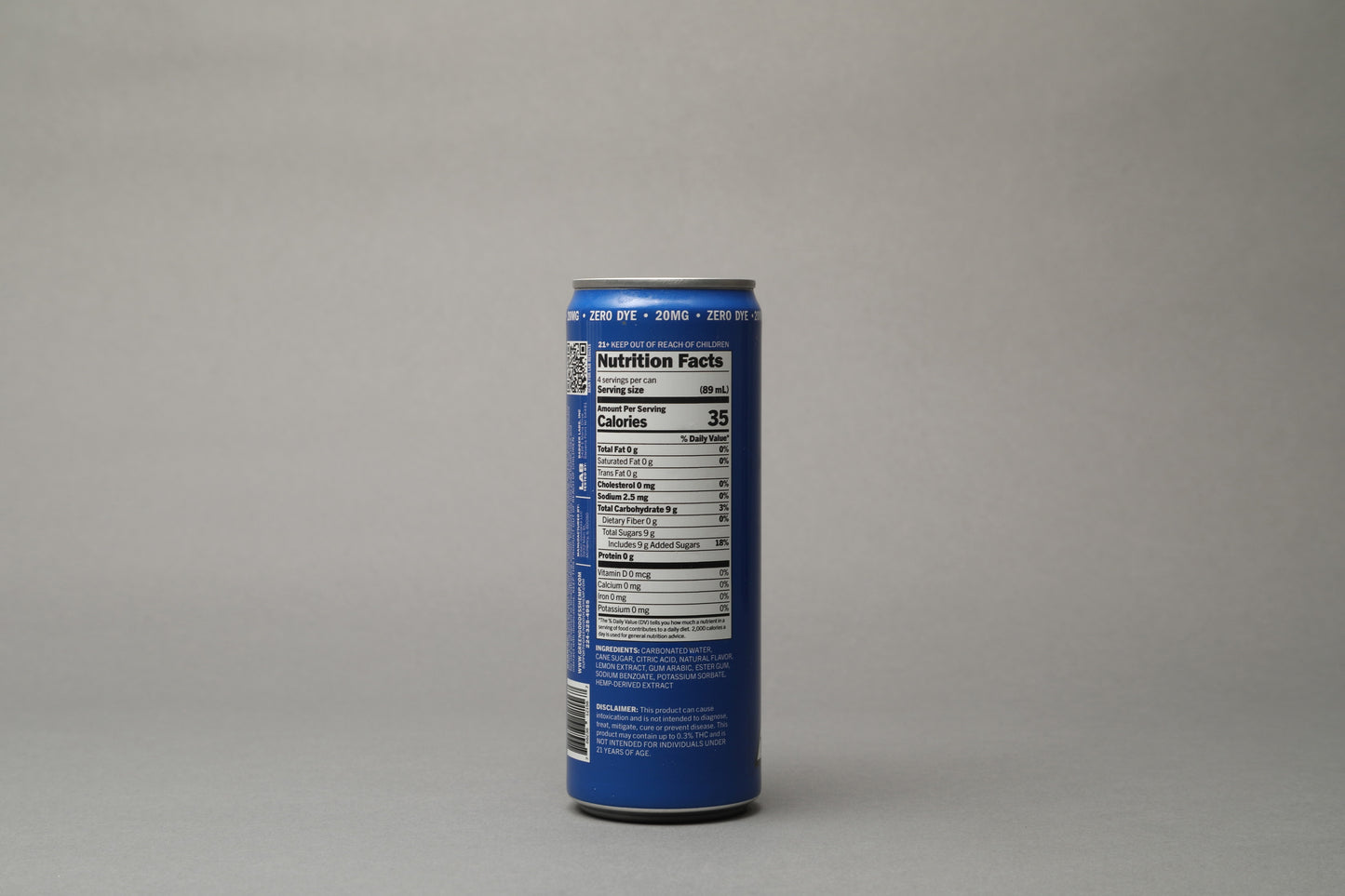 Green Goddess THC Soda - Blueberry Lemonade